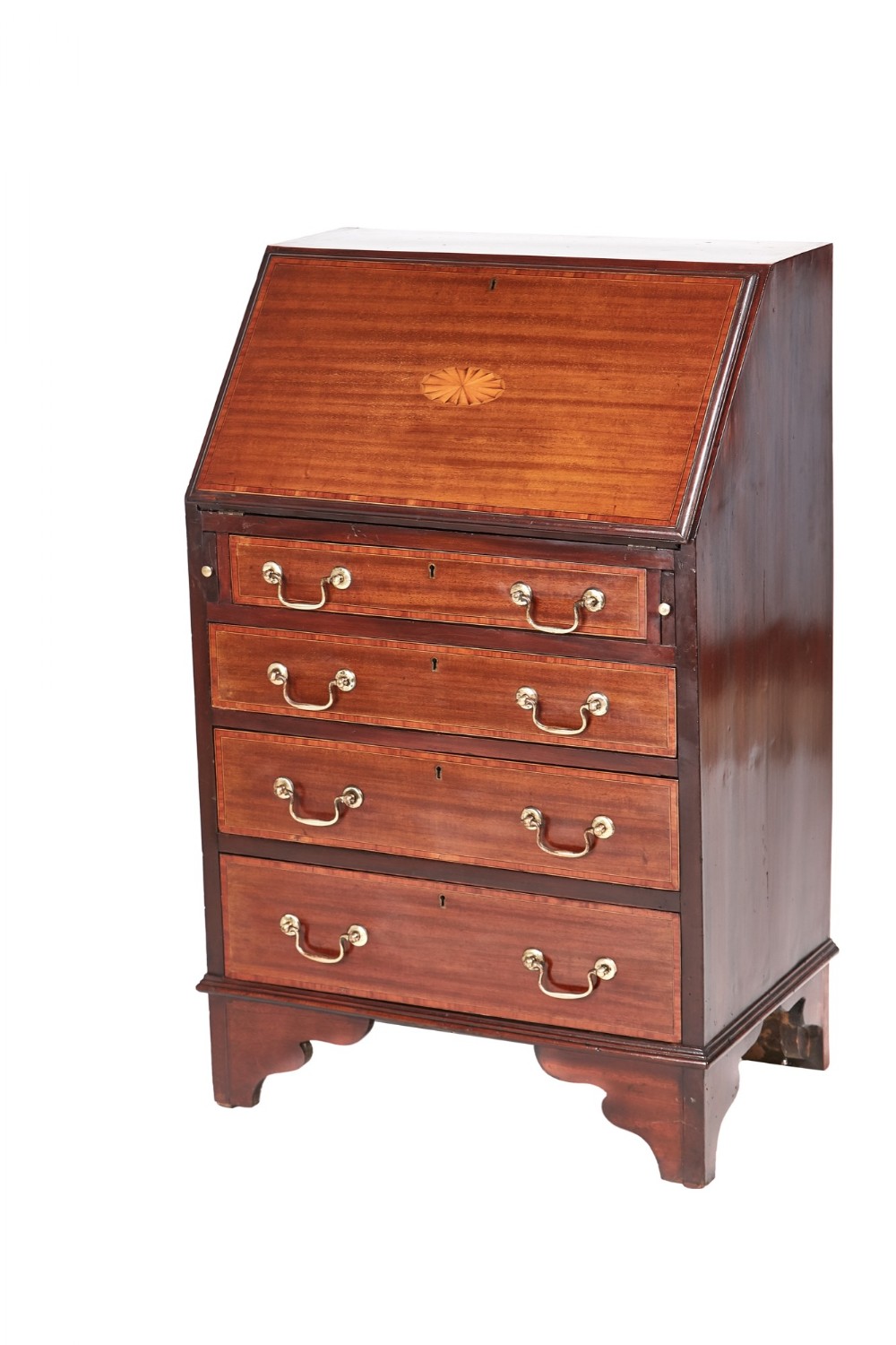 Small Antique Edwardian Inlaid Bureau