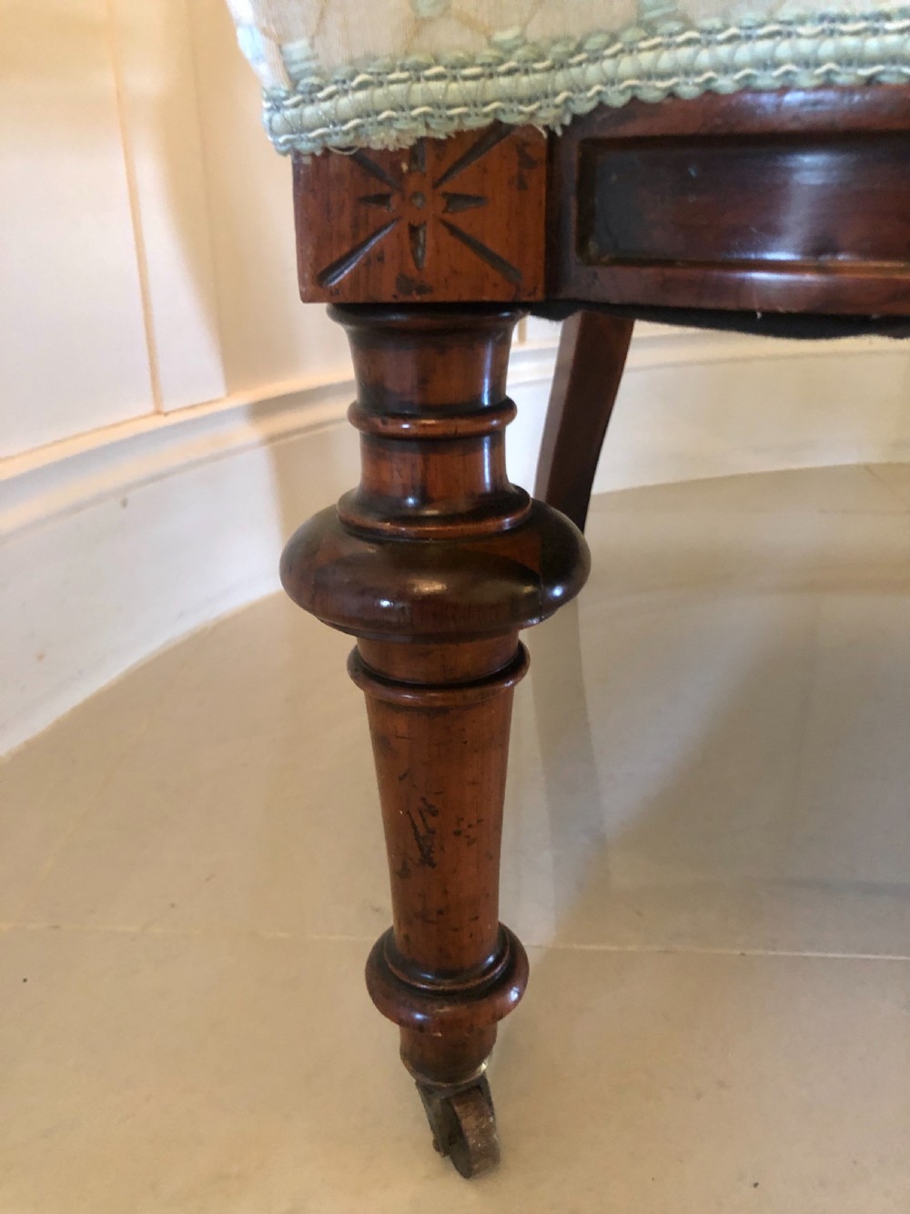 Fine Victorian Carved Hardwood Library Chair View IV