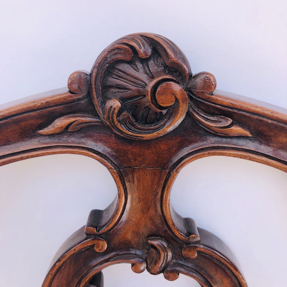 Fine Quality Antique Carved Walnut Desk Chair View VI