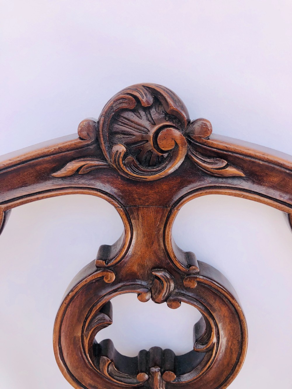 Fine Quality Antique Carved Walnut Desk Chair View VII
