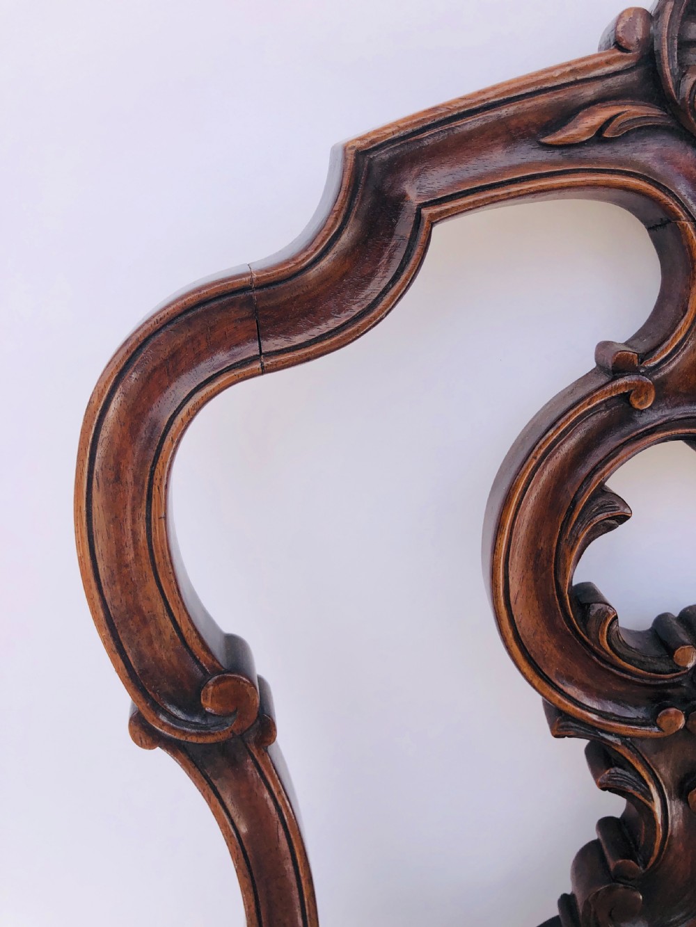 Fine Quality Antique Carved Walnut Desk Chair View VIII