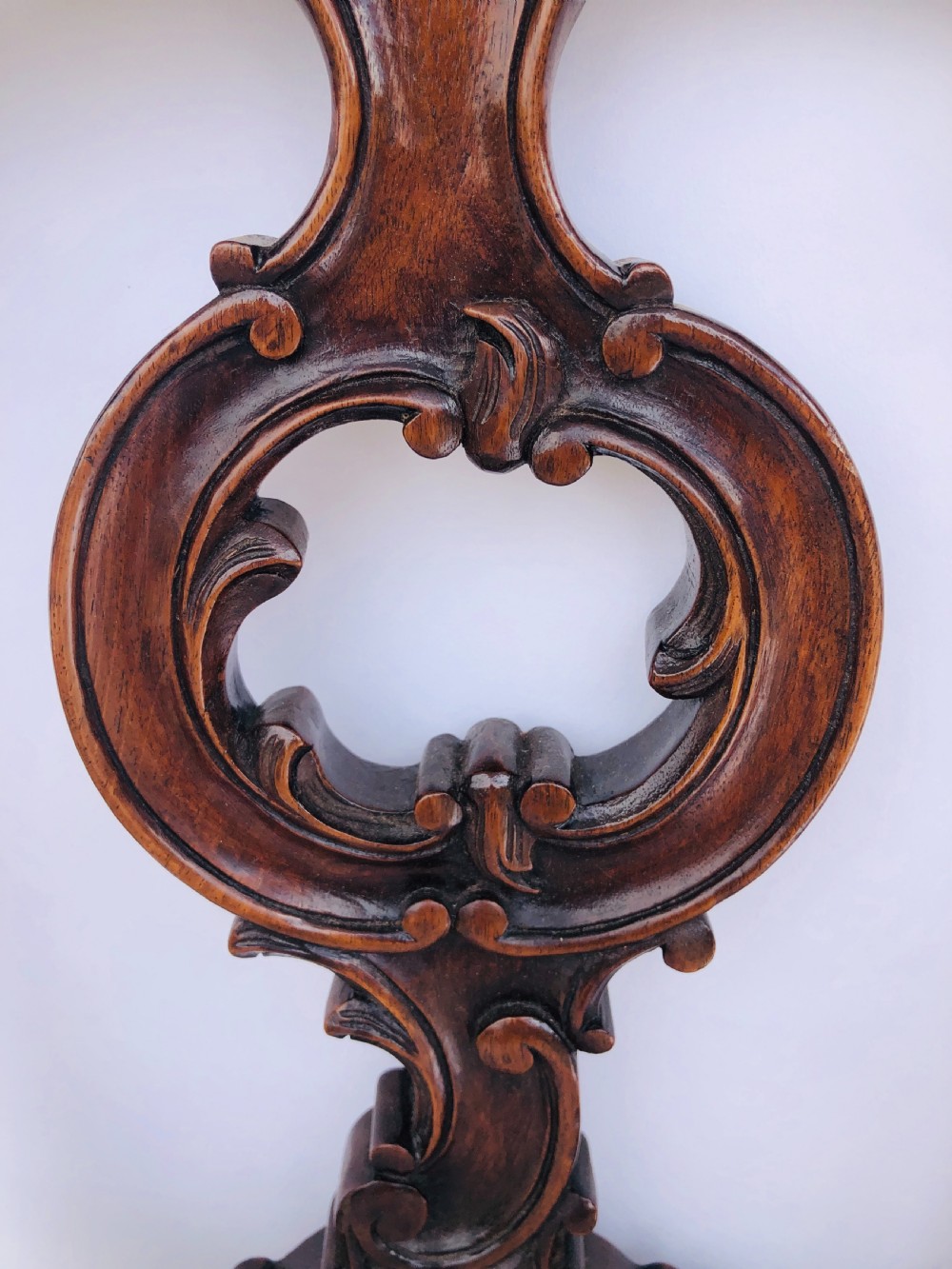 Fine Quality Antique Carved Walnut Desk Chair View XI