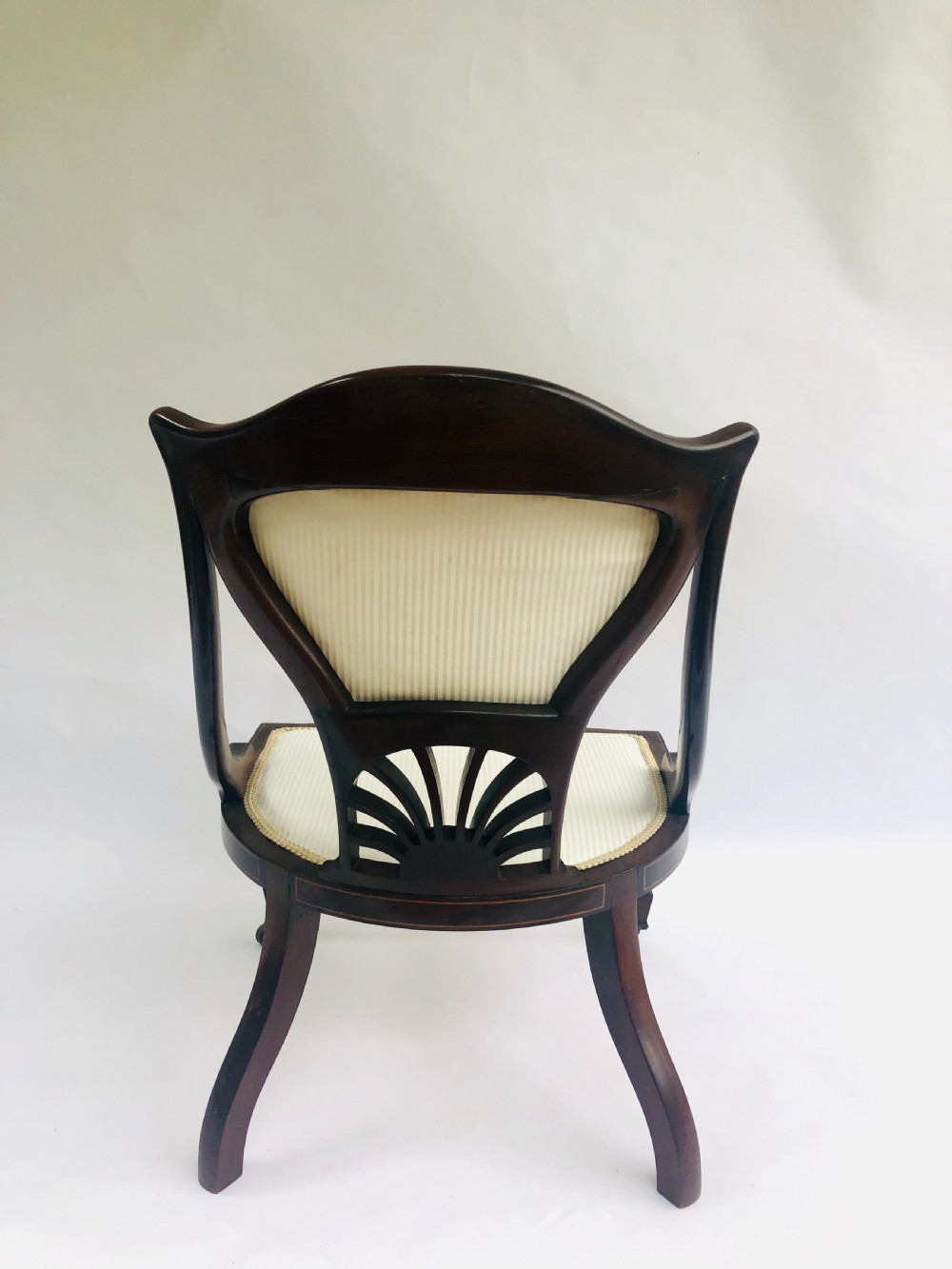 Fine Quality Edwardian Antique Mahogany Ladies Chair View IV