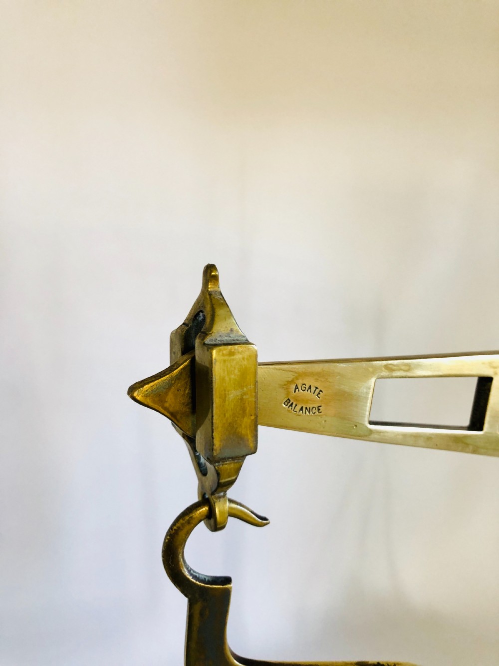 Pair of Antique Brass Scales View II