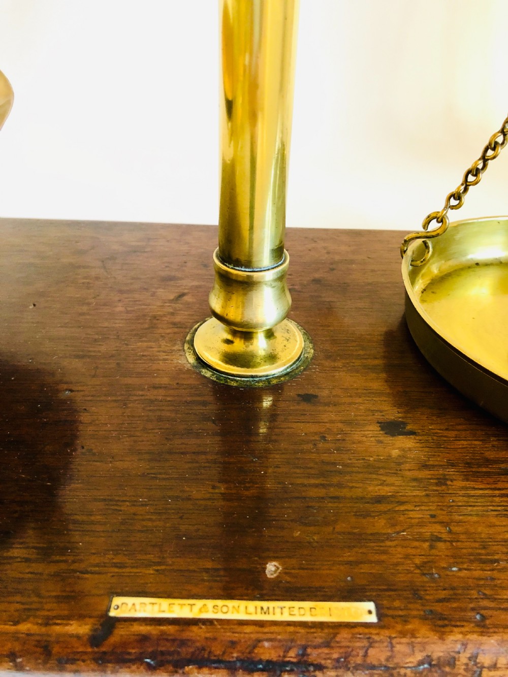 Pair of Antique Brass Scales View III