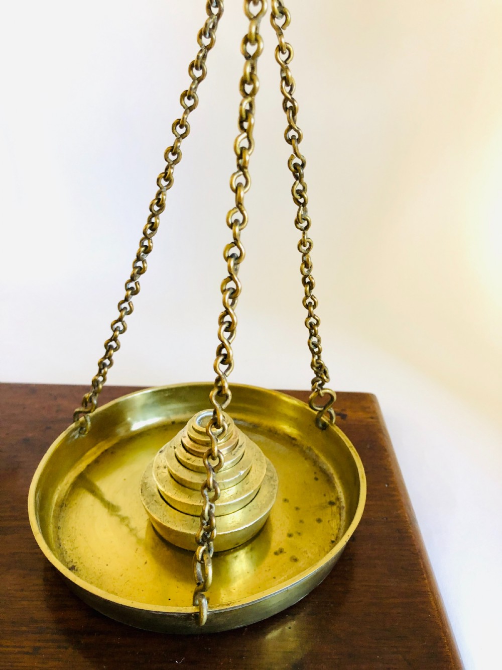 Pair of Antique Brass Scales View IV