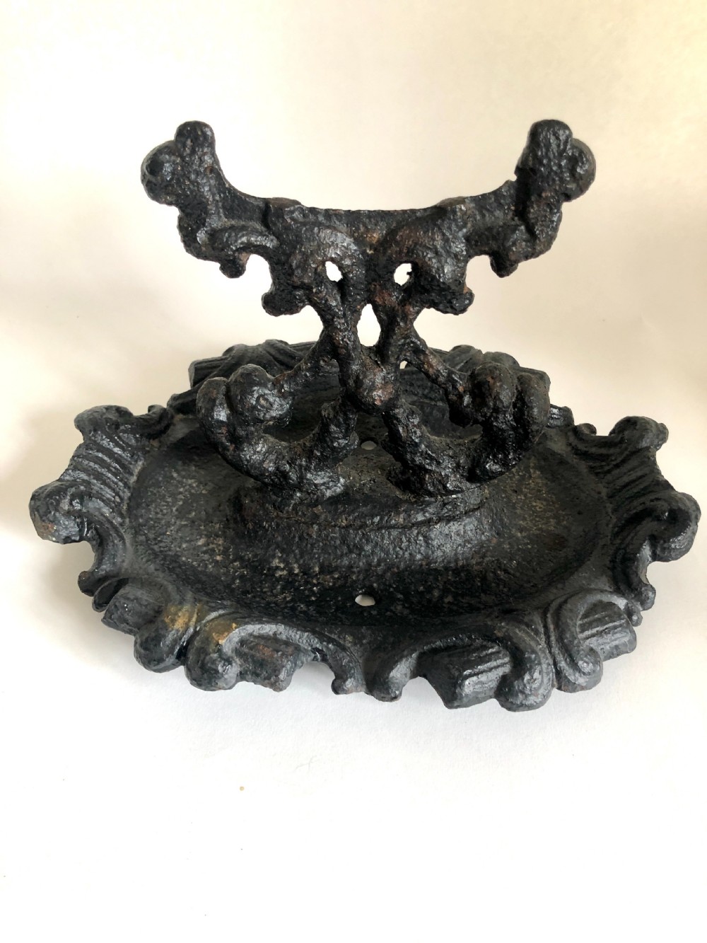 Unusual Antique Victorian Ornate Cast Iron Foot Scraper