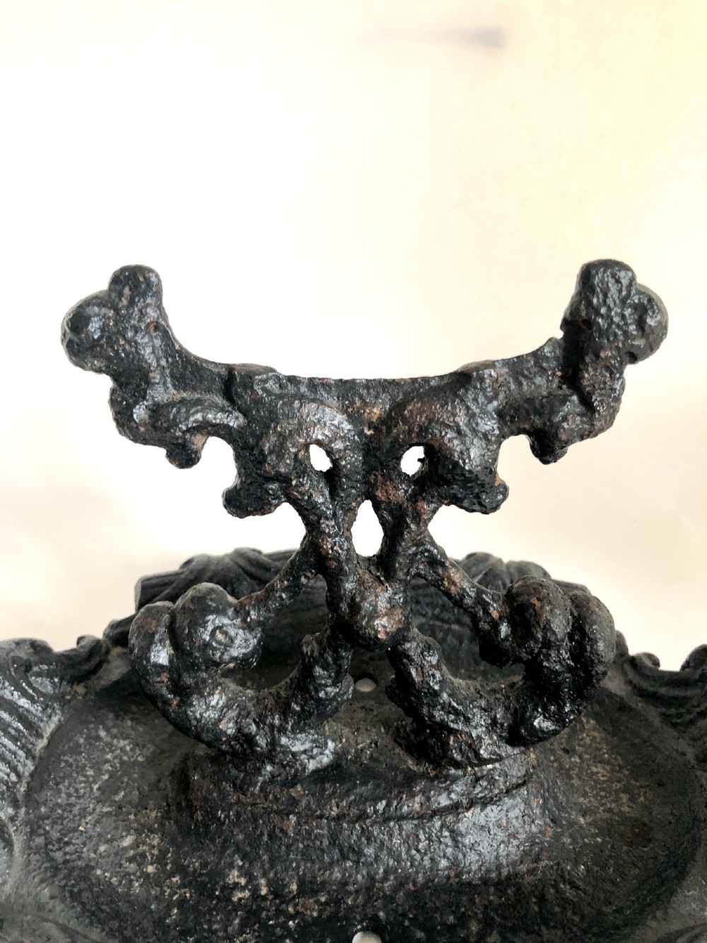 Unusual Antique Victorian Ornate Cast Iron Foot Scraper View II