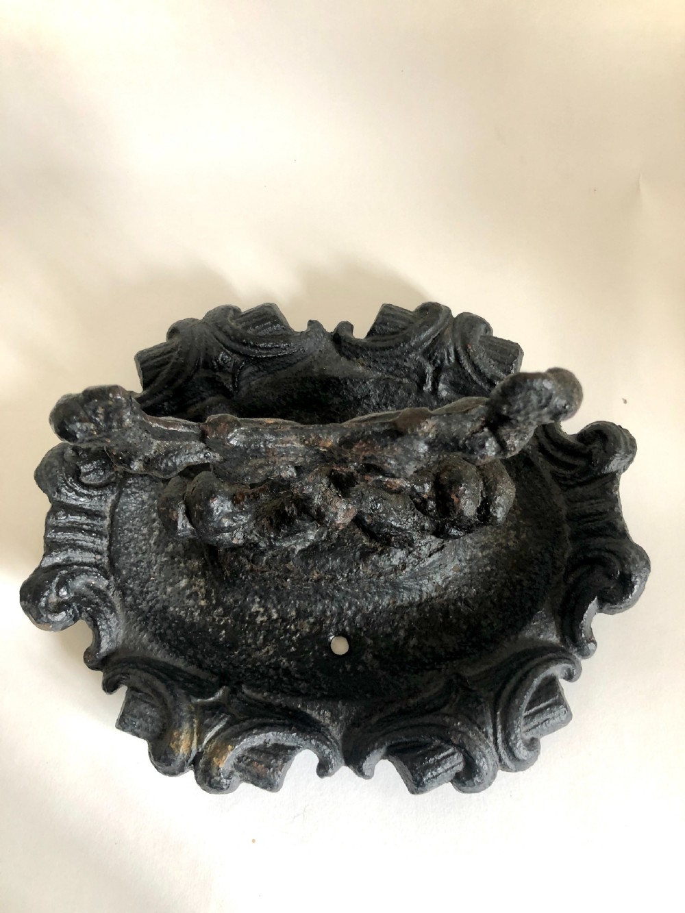 Unusual Antique Victorian Ornate Cast Iron Foot Scraper View III