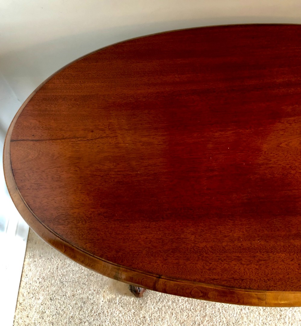 Antique 19th Century Victorian Oval Walnut Centre Table View VIII
