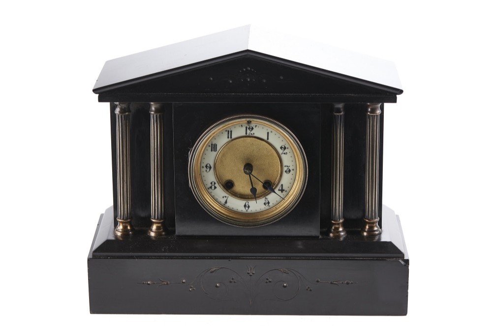 19th Century Victorian Antique 8 Day Marble Clock