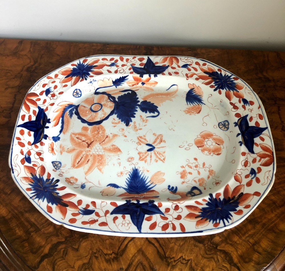 Large Mason’s Ironstone Antique Meat Plate/Platter 
