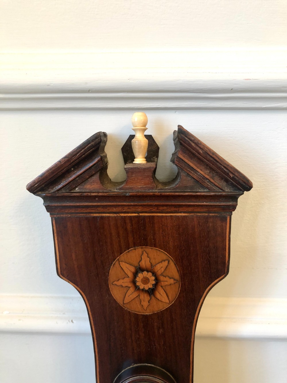 George III  Inlaid Mahogany Wheel Barometer View II
