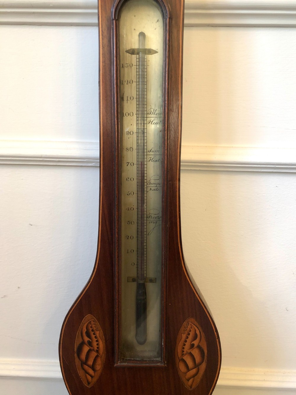 George III  Inlaid Mahogany Wheel Barometer View III