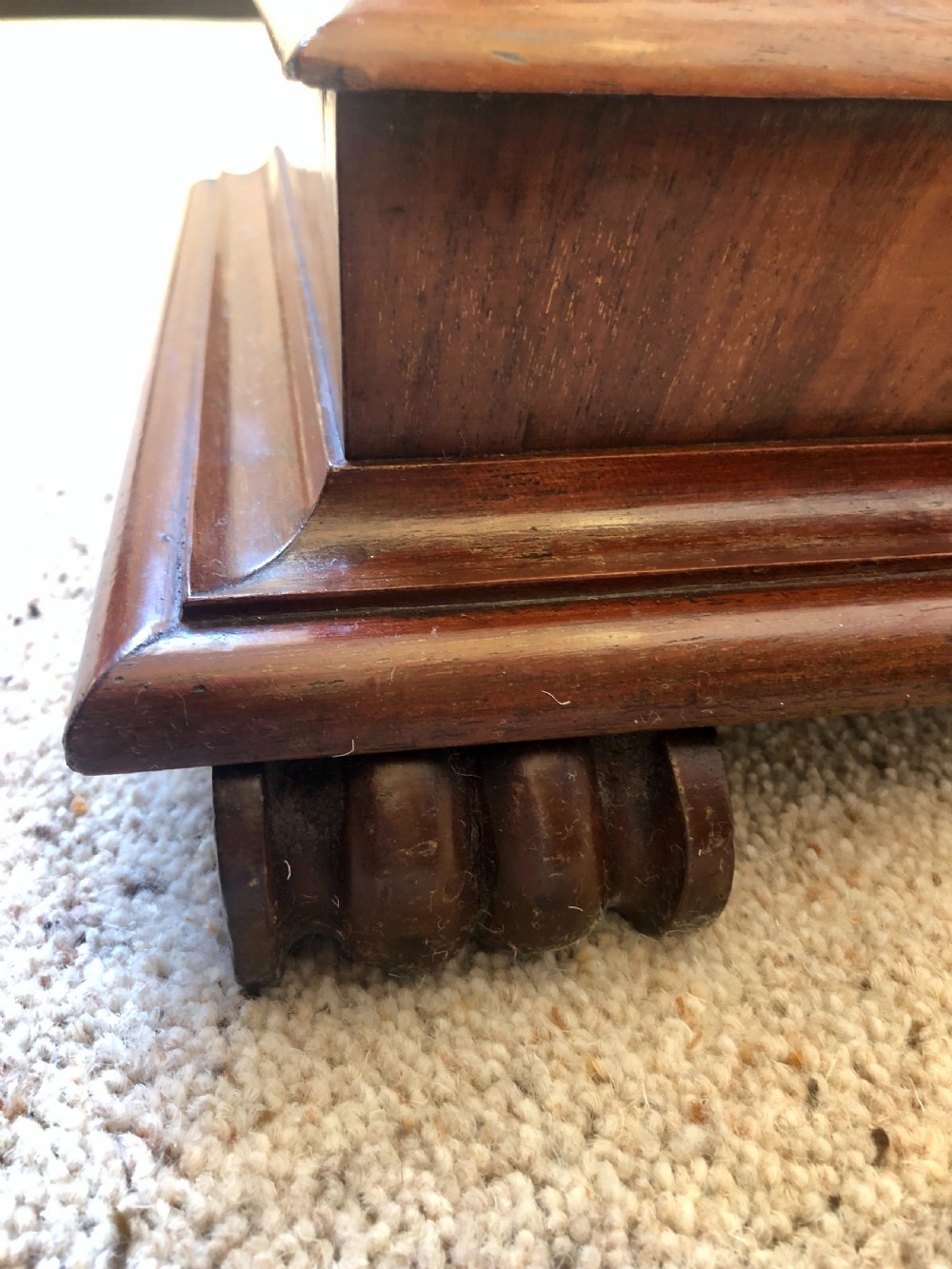  Large Antique Victorian Mahogany and Marble Topped Toilet Swing Mirror View V