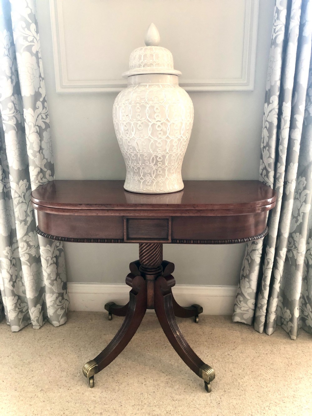 Fine Antique Regency Mahogany Tea Table View II