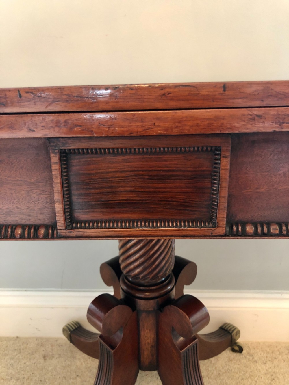 Fine Antique Regency Mahogany Tea Table View IV
