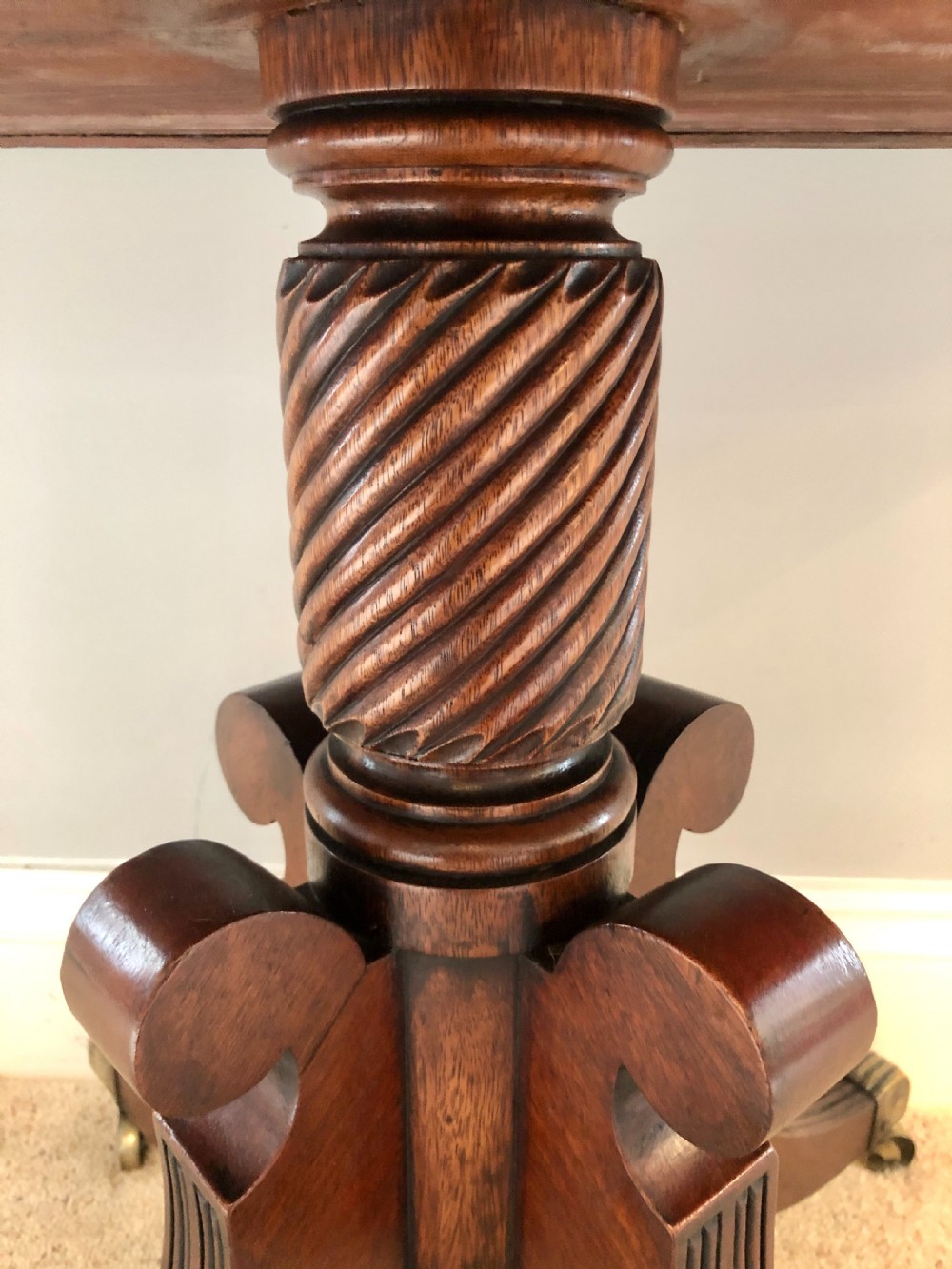 Fine Antique Regency Mahogany Tea Table View VII