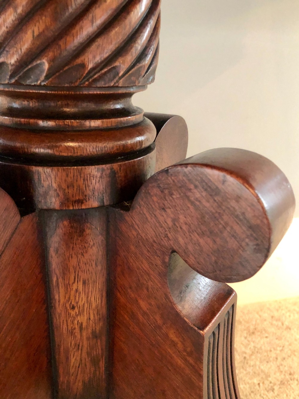 Fine Antique Regency Mahogany Tea Table View X