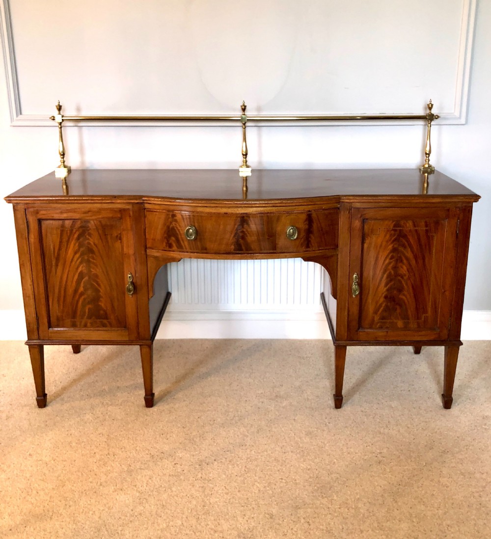 Antique Edwardian Mahogany Inlaid Sideboard by Hamptons, Pall Mall, London