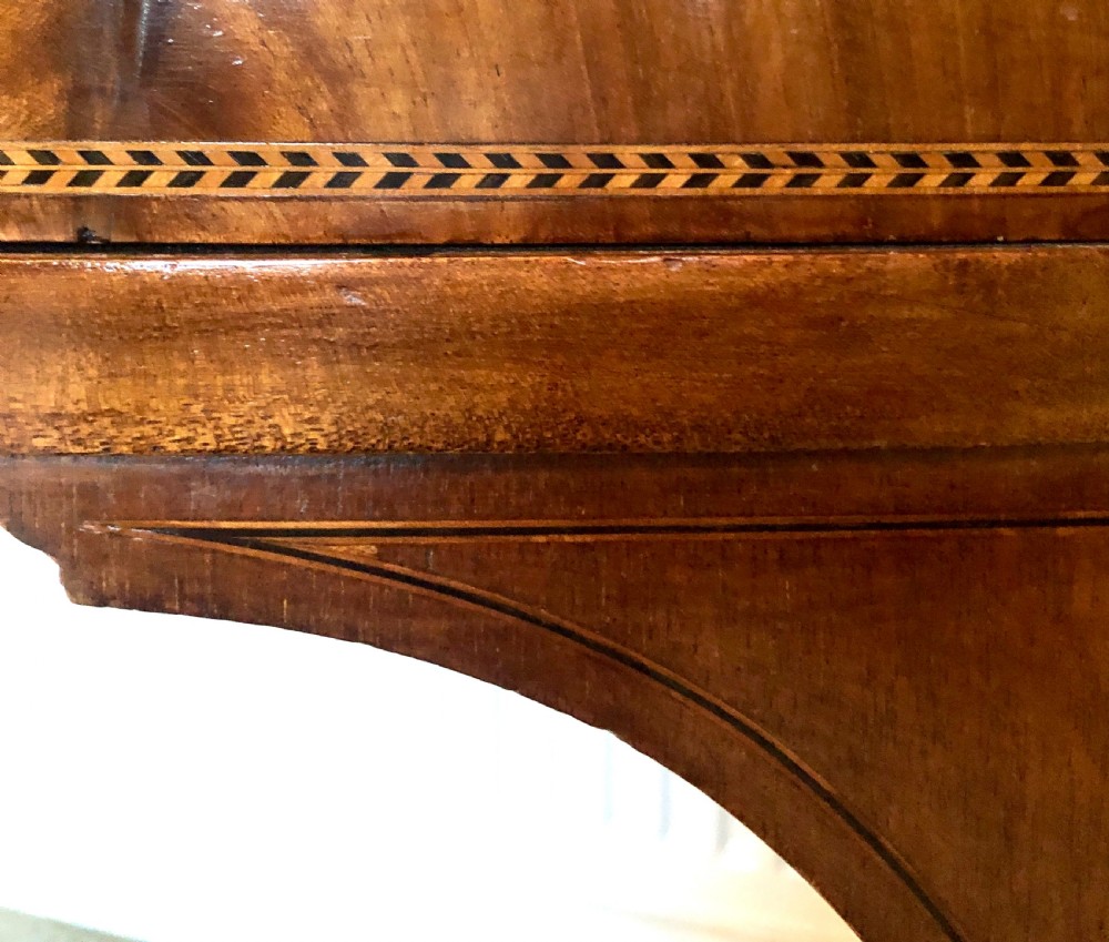 Antique Edwardian Mahogany Inlaid Sideboard by Hamptons, Pall Mall, London View X