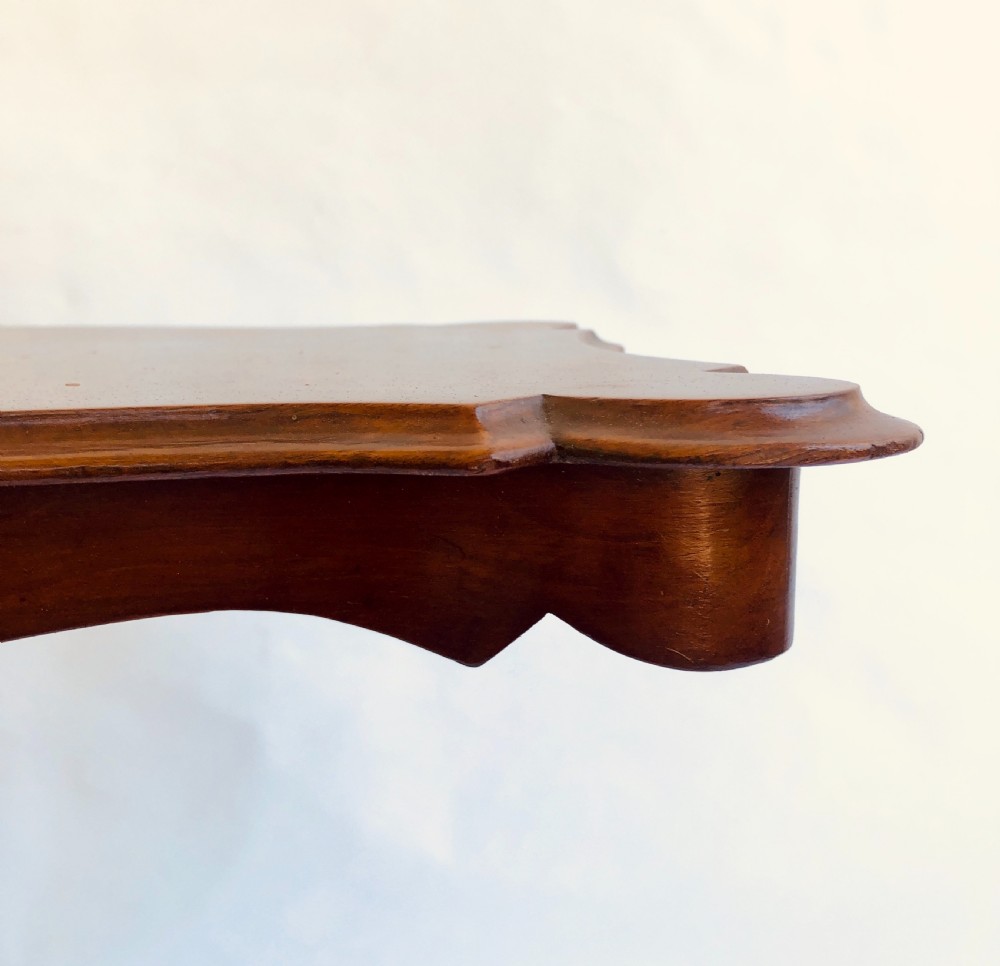 Quality Shaped Antique Mahogany Lamp/Side Table View V