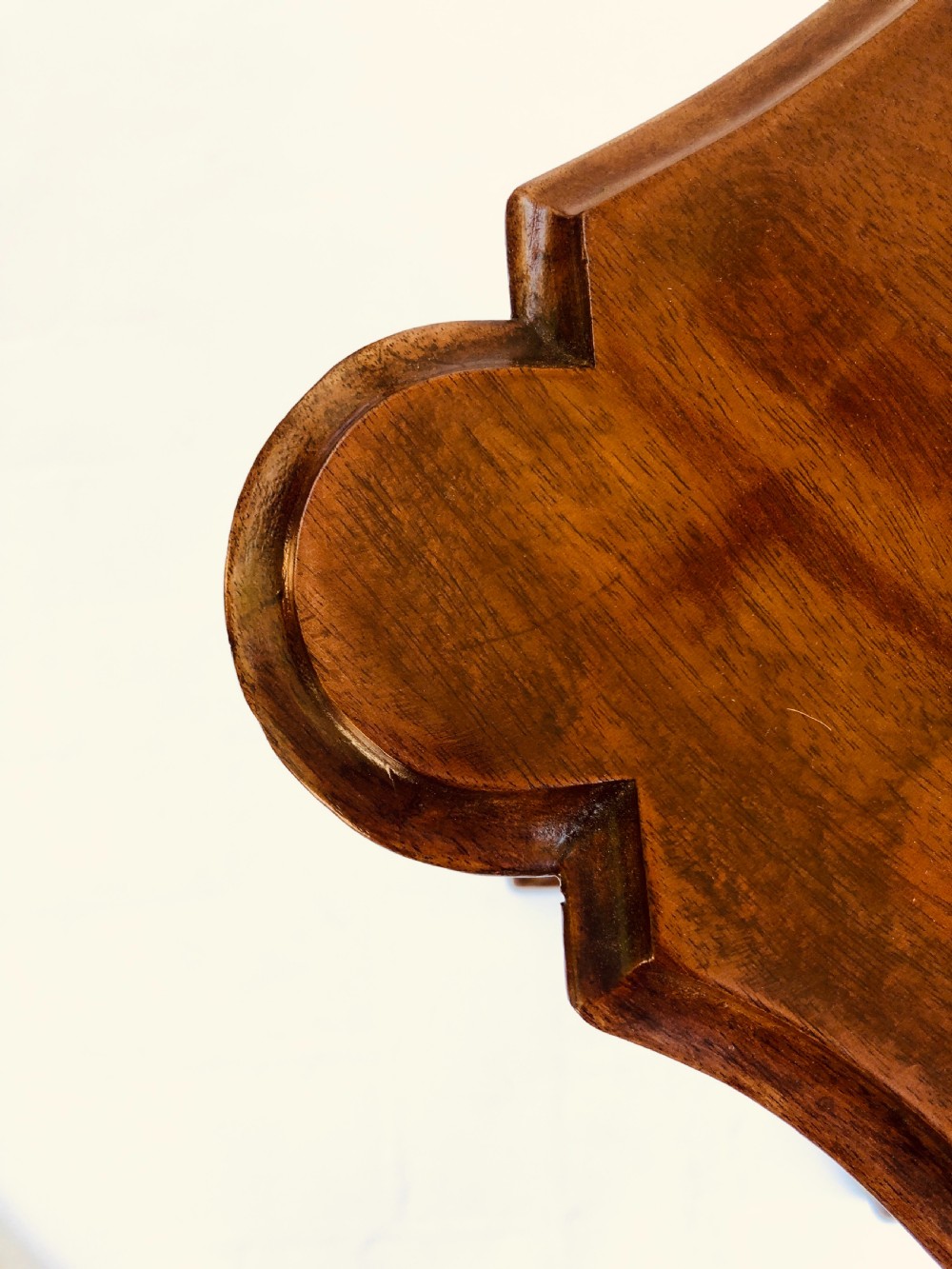 Quality Shaped Antique Mahogany Lamp/Side Table View VII