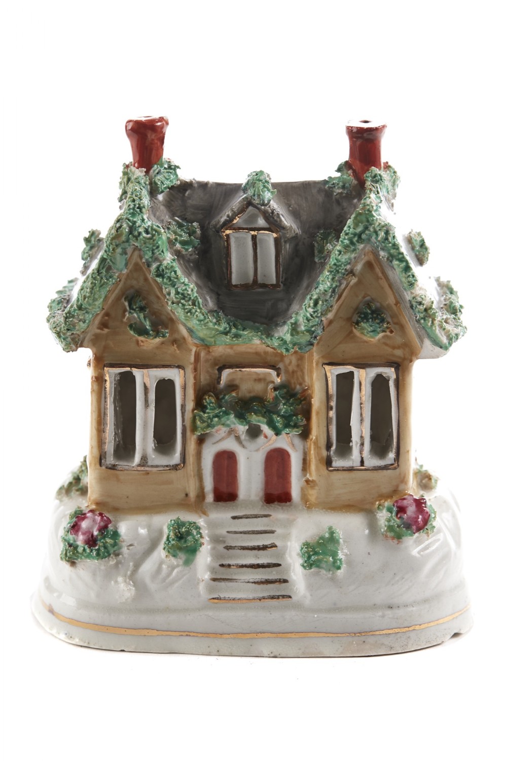 Antique Staffordshire Miniature Cottage