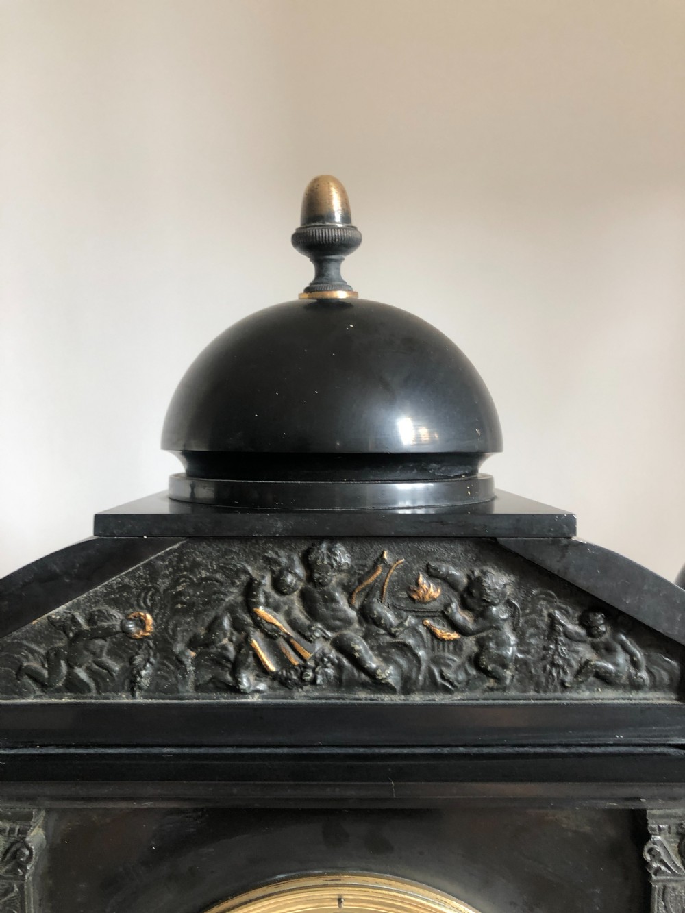Large Antique Victorian Marble Mantle Clock View III