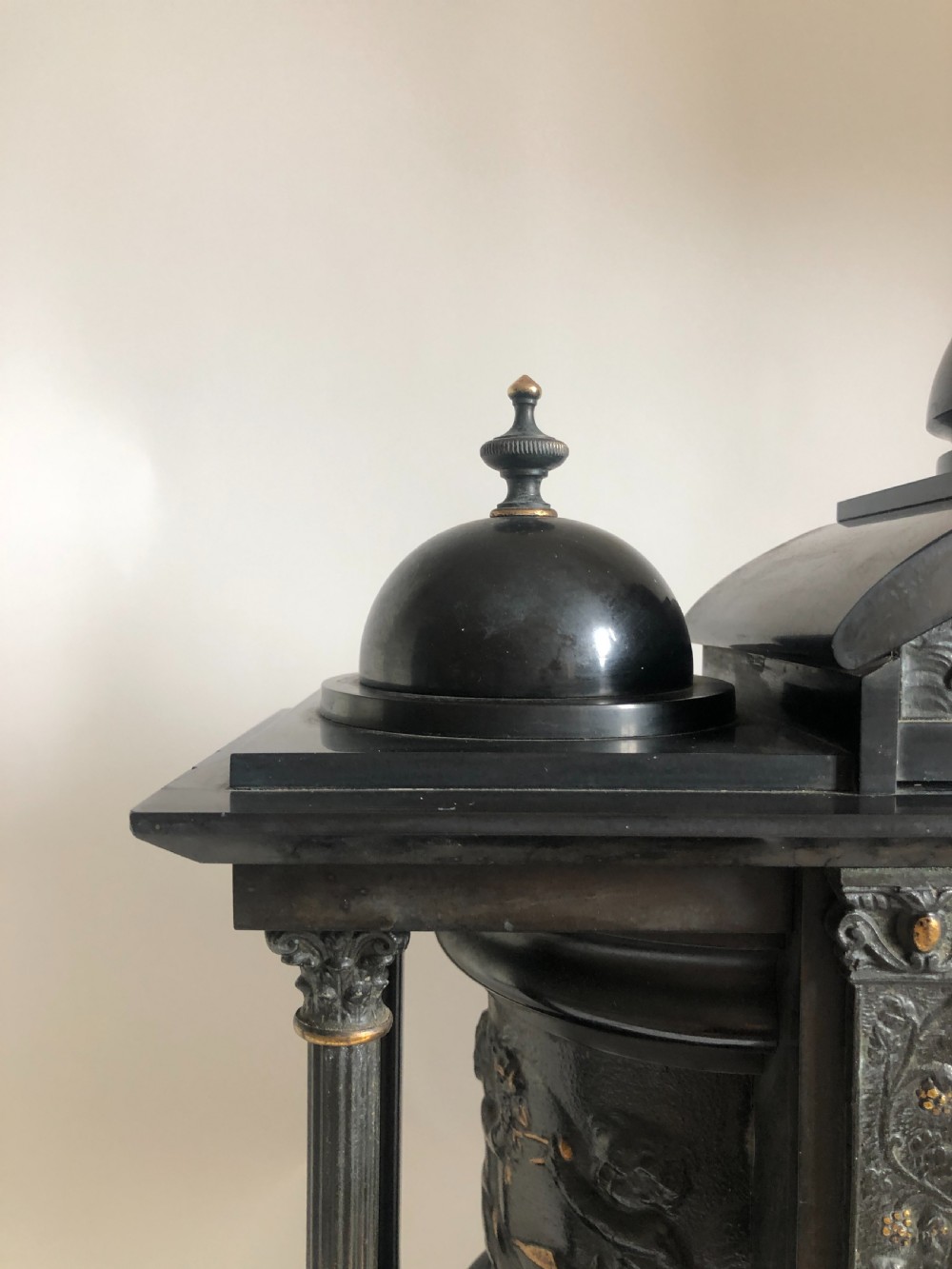 Large Antique Victorian Marble Mantle Clock View IV