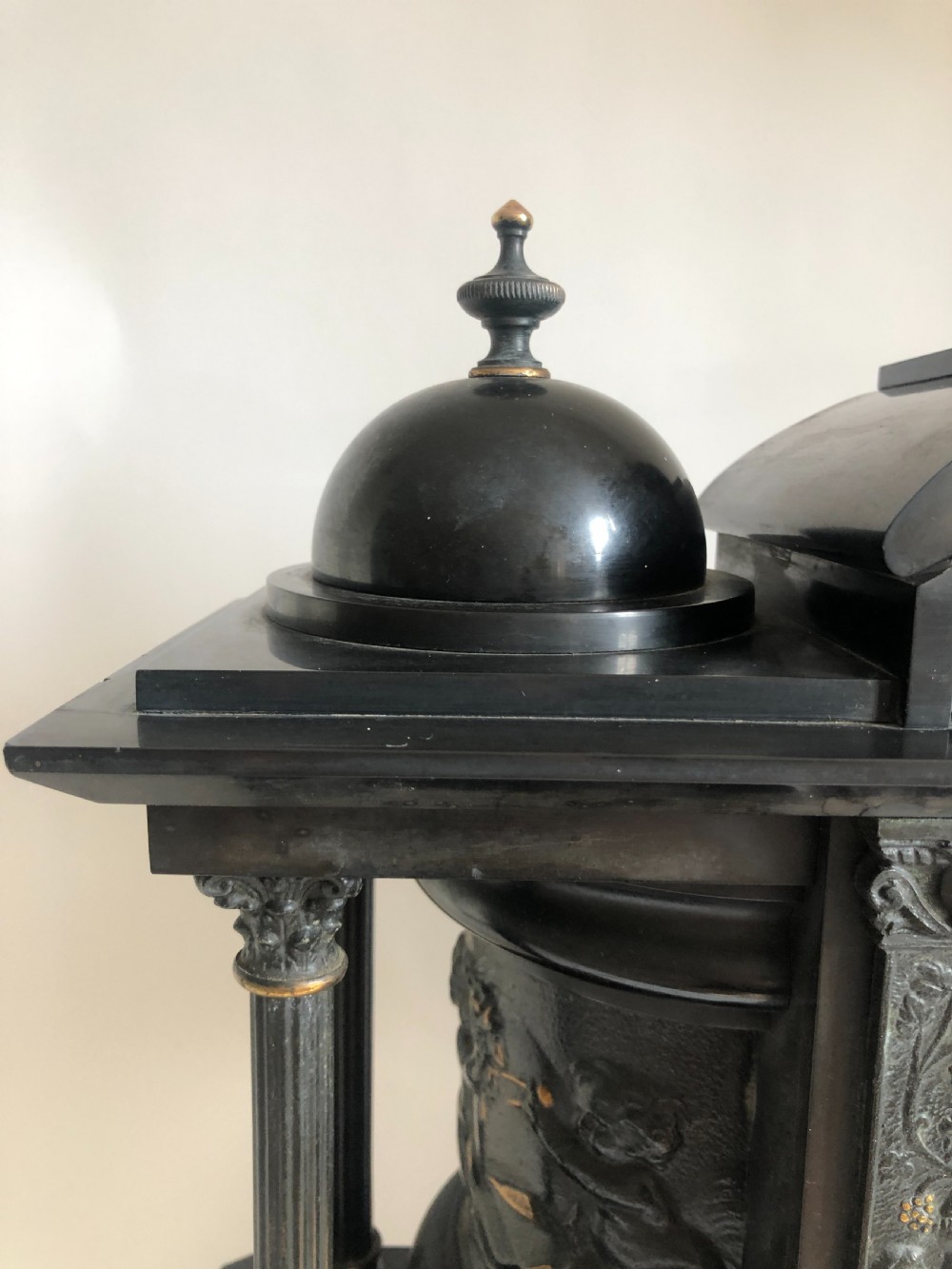 Large Antique Victorian Marble Mantle Clock View VI