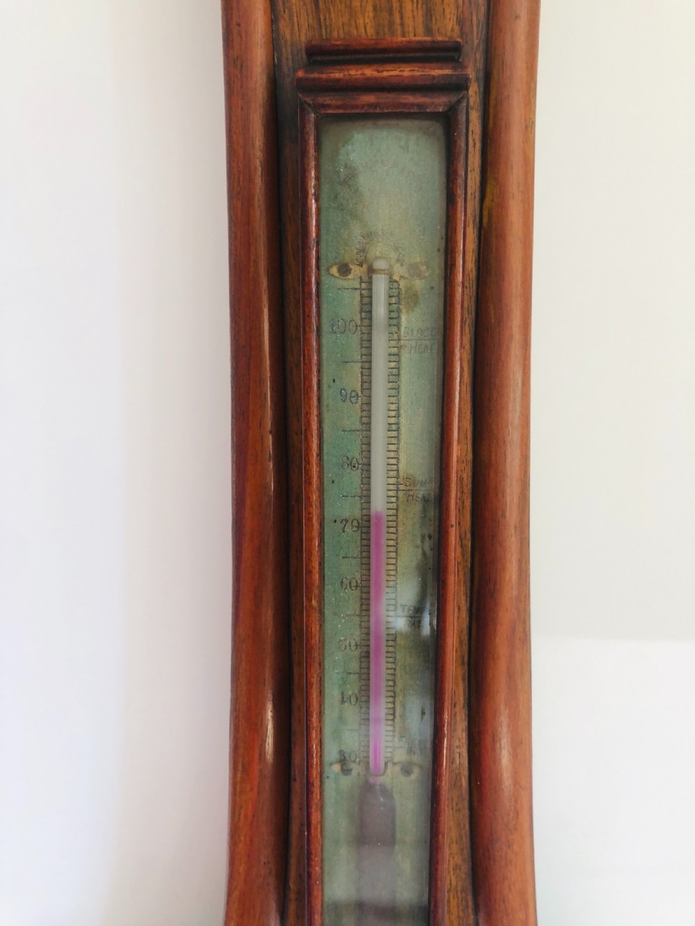 Antique Victorian Walnut Banjo Barometer View V