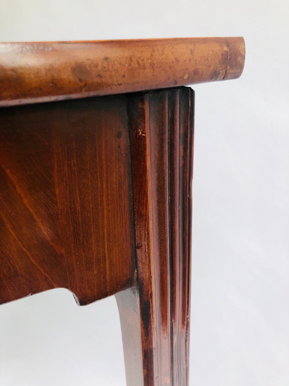 Pair of George III Mahogany Demi Lune Console Tables  View IV
