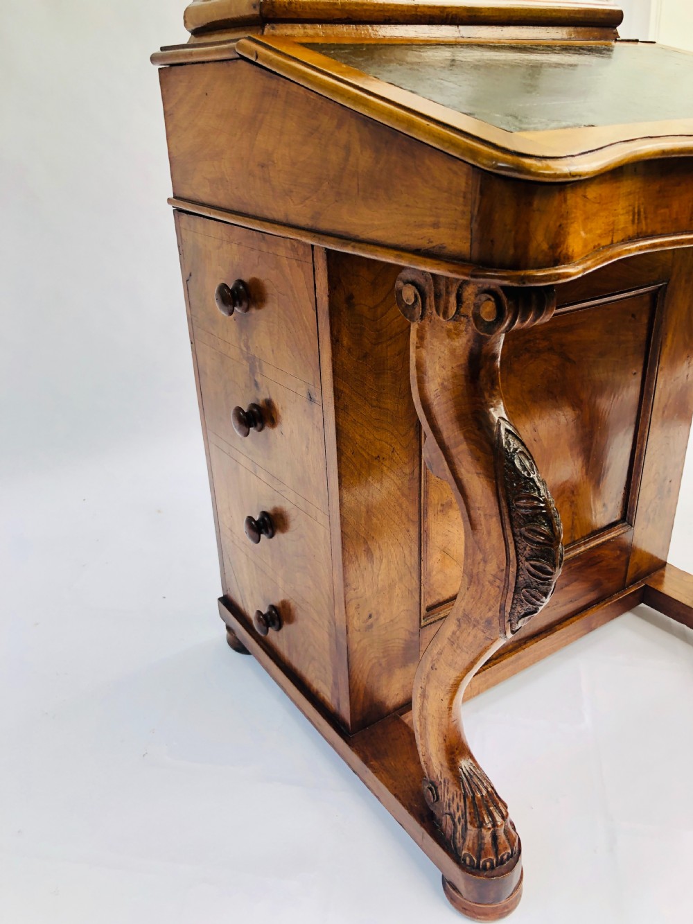 Fine Quality Victorian Burr Walnut Davenport Desk View III
