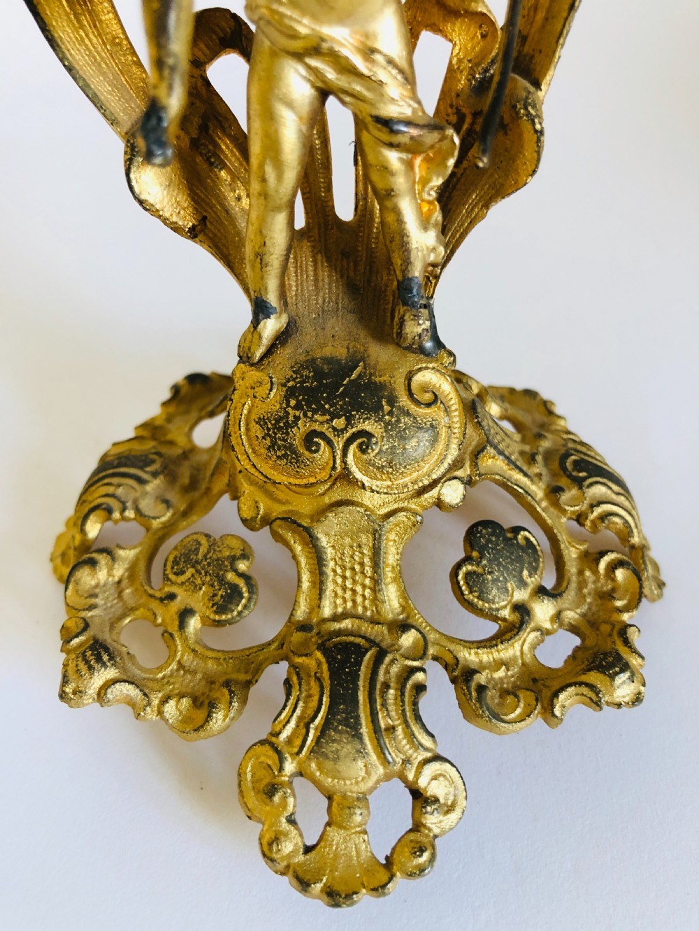 Fine Victorian Ornate Gilded Clock Set View II