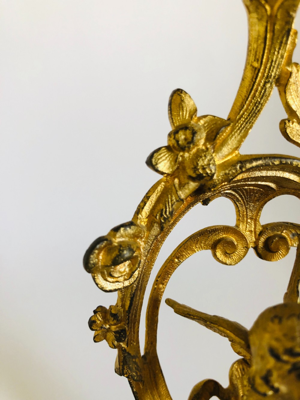 Fine Victorian Ornate Gilded Clock Set View V