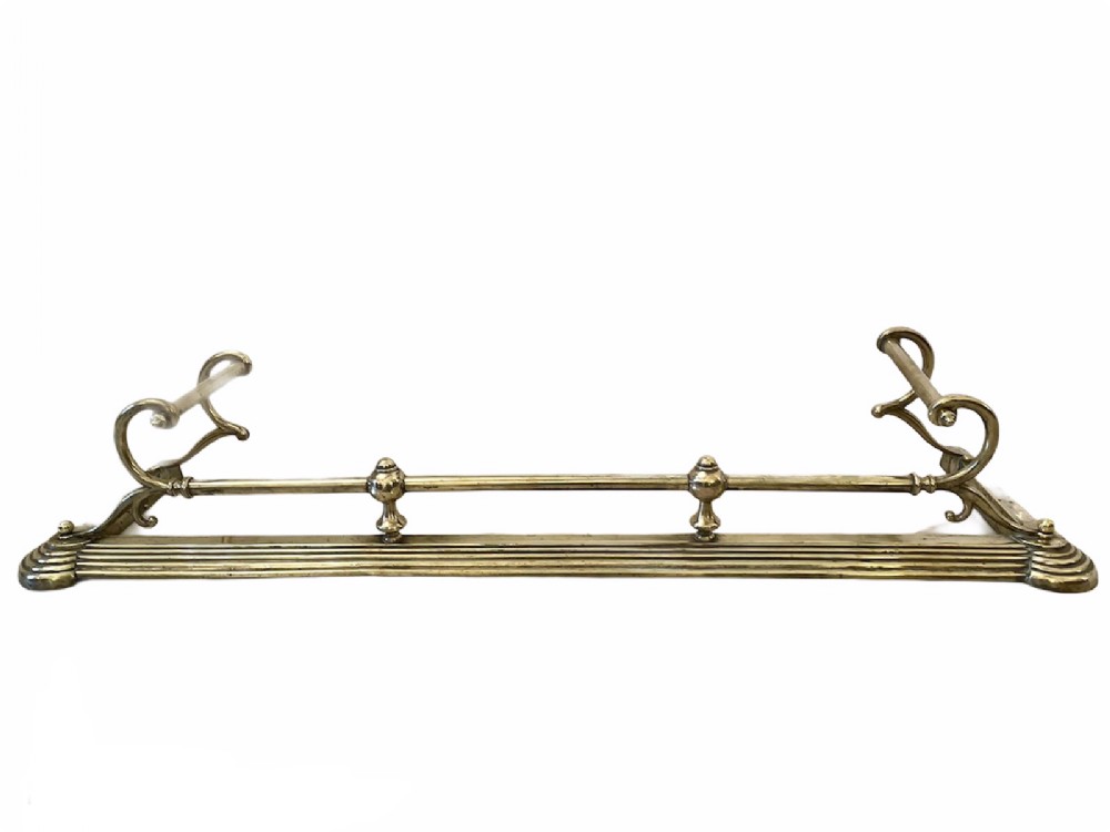 Antique Victorian Brass Fireplace or Fire Fender
