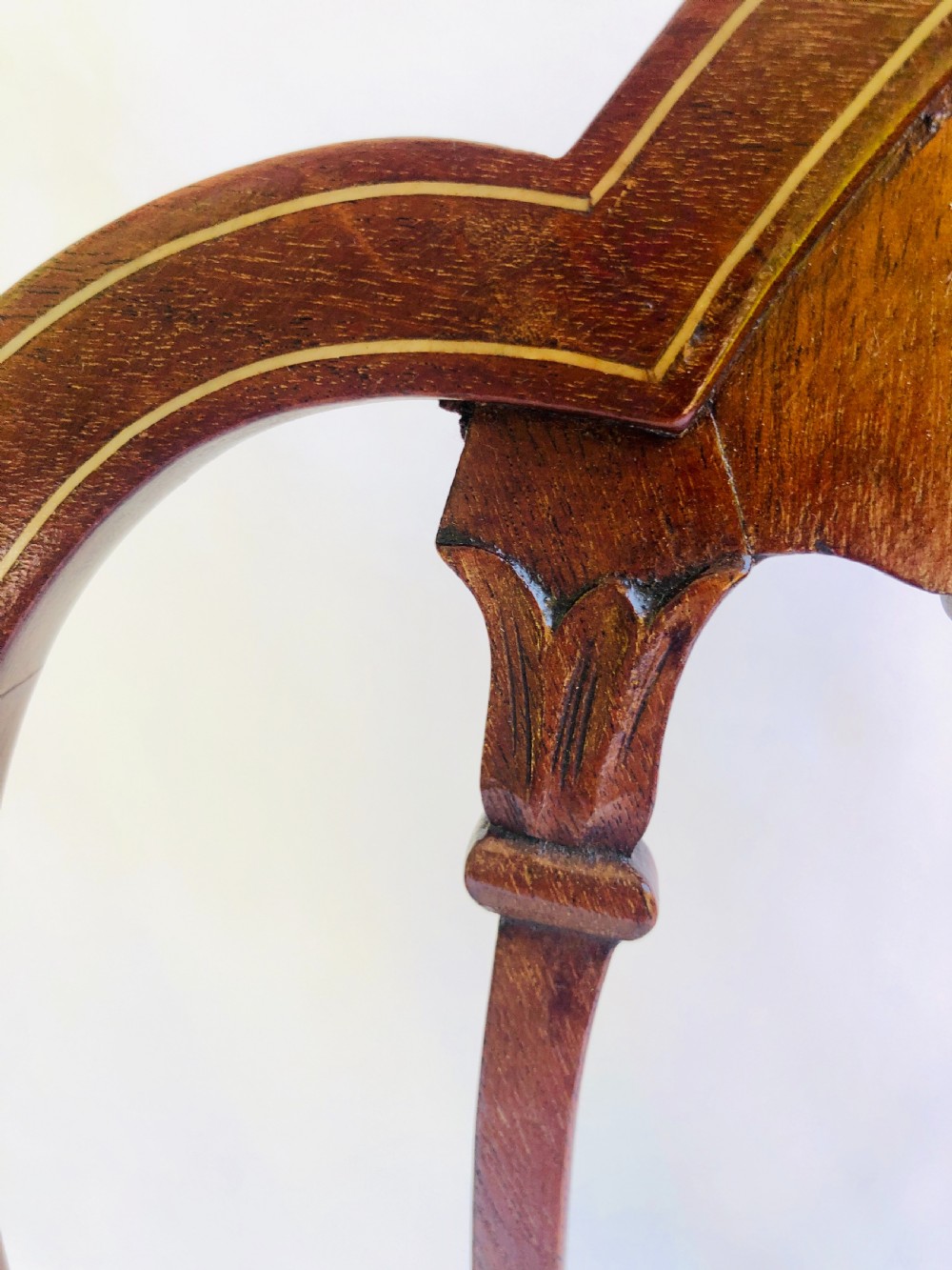 Fine Quality Pair of Inlaid Mahogany Victorian Side Chairs View VI