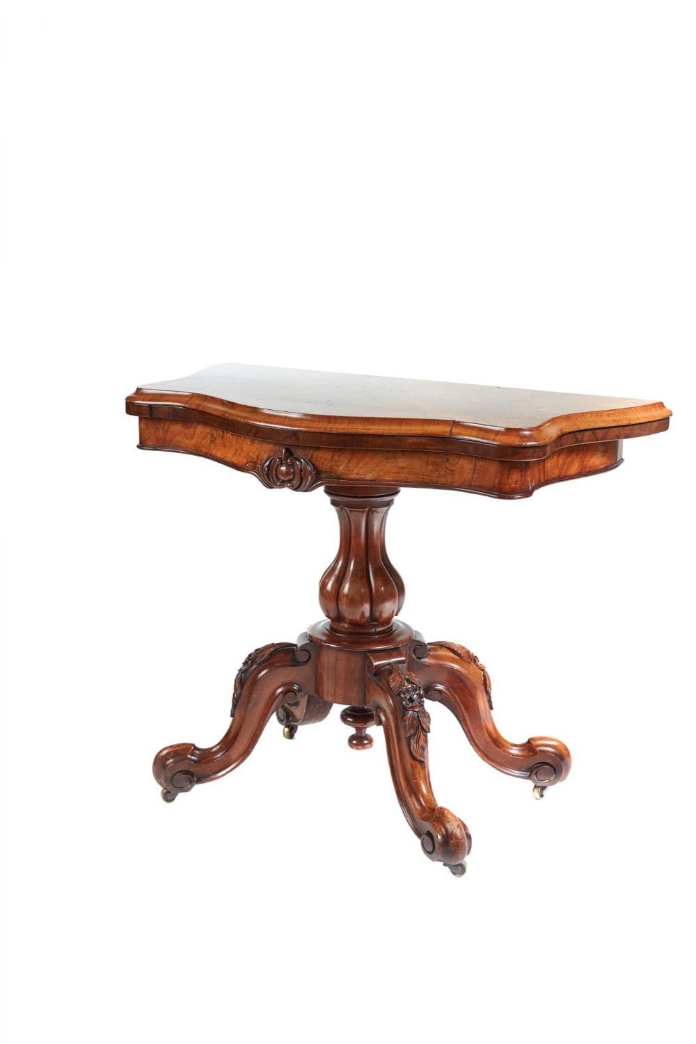  Quality Victorian Burr Walnut Card Table