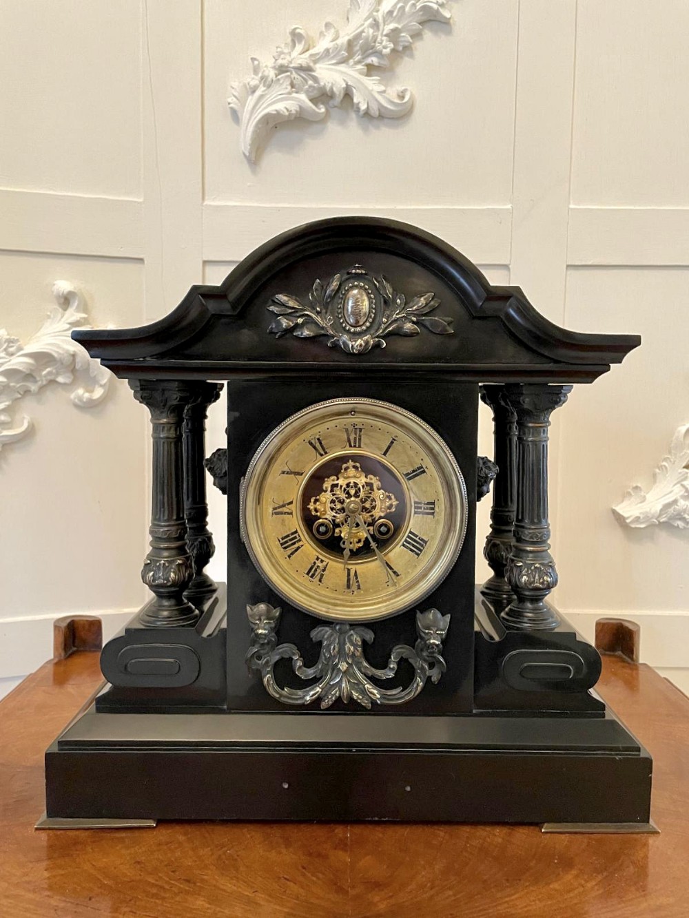 Outstanding Large French Marble Eight Day Mantel Clock