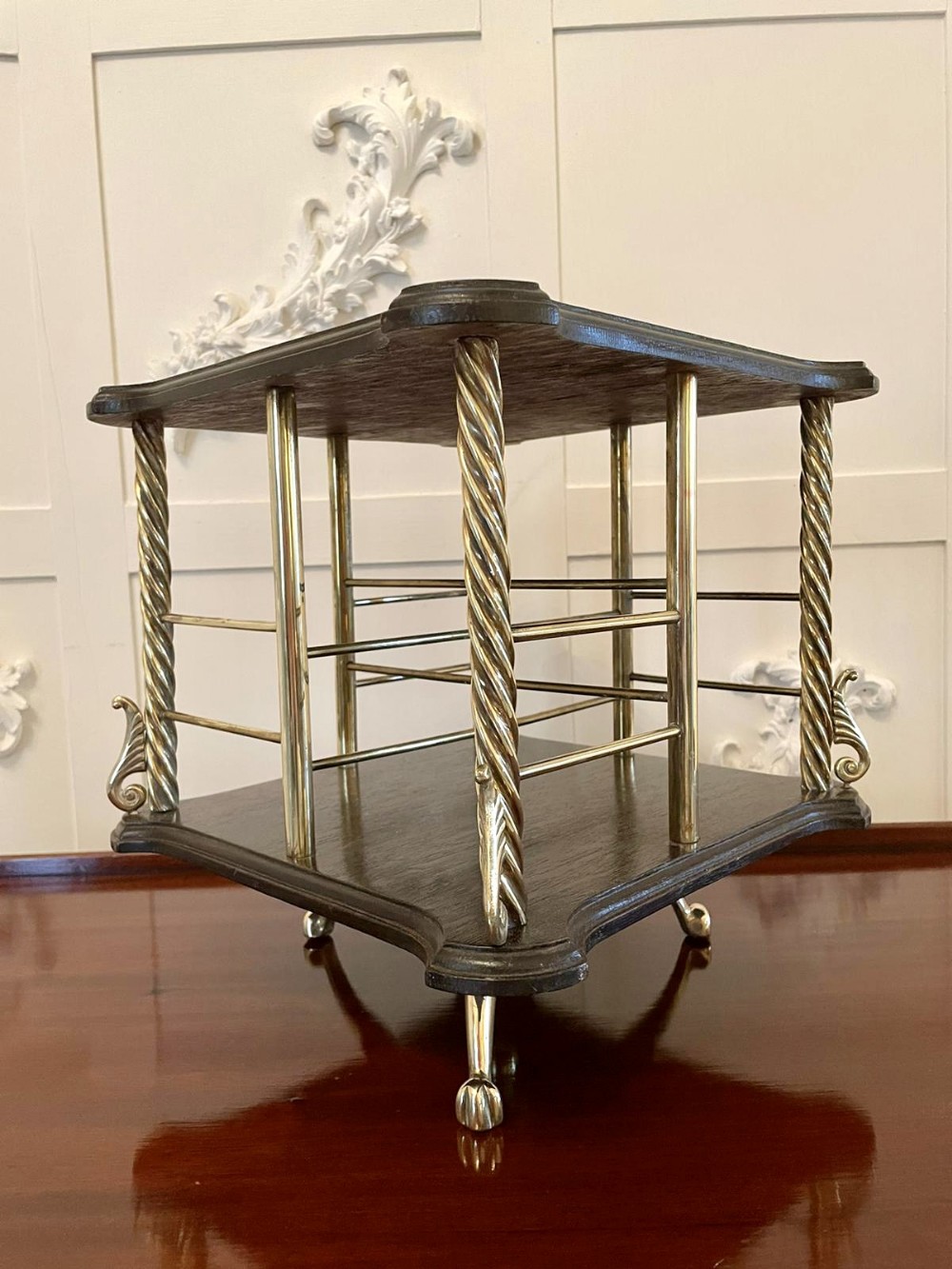 Quality Antique Victorian Oak Revolving Bookcase
