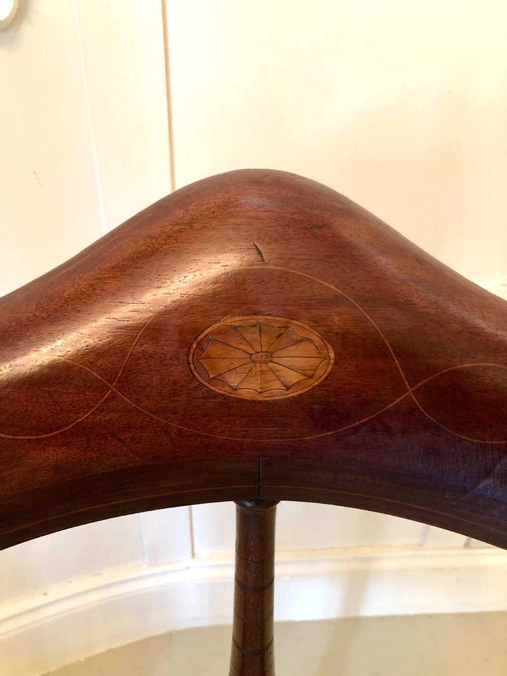 Antique Edwardian Inlaid Mahogany Corner Chair View II