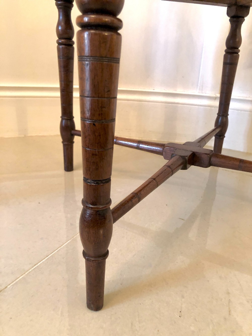 Antique Edwardian Inlaid Mahogany Corner Chair View VIII