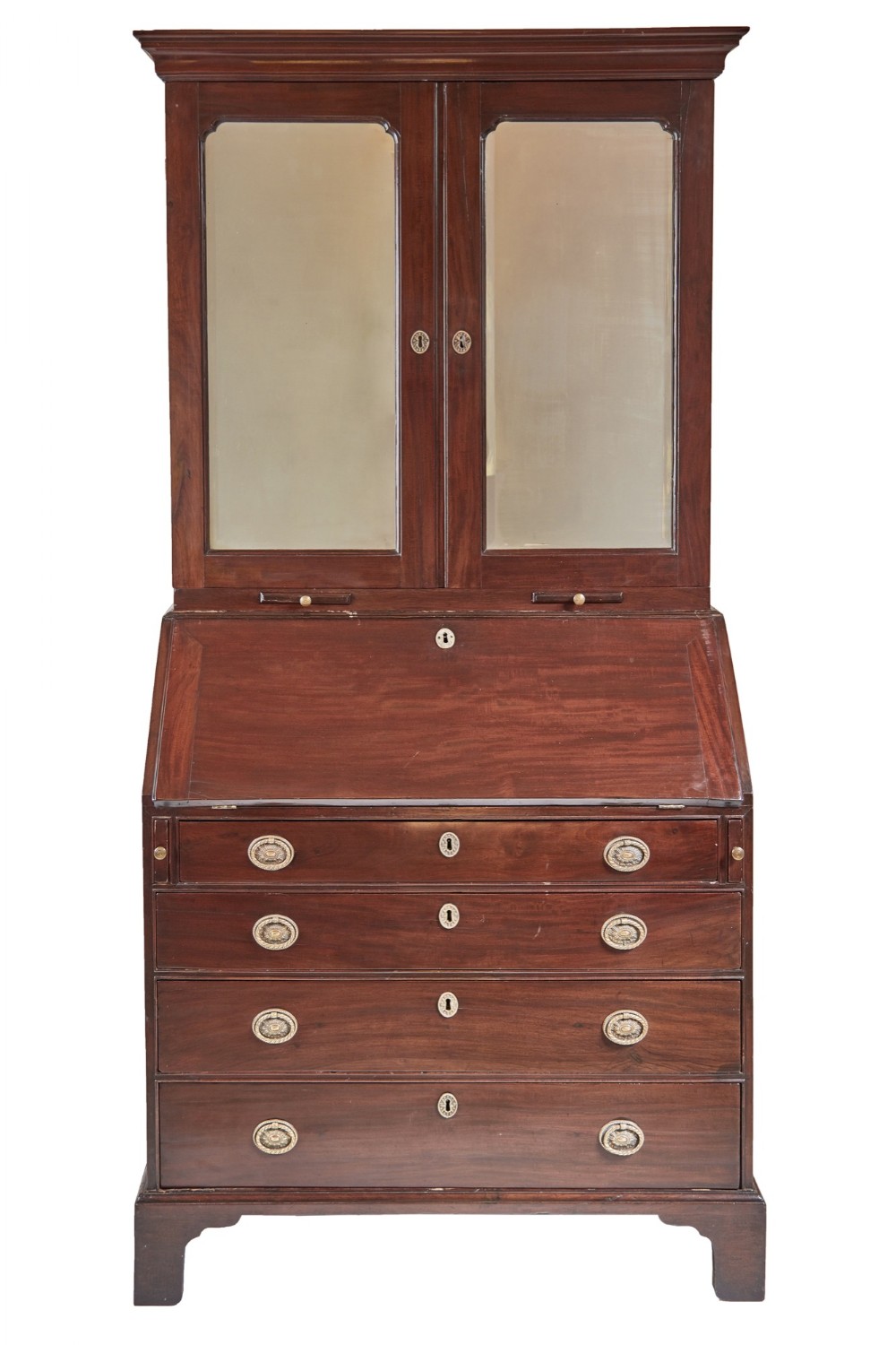 Antique Georgian Mahogany Bureau Bookcase