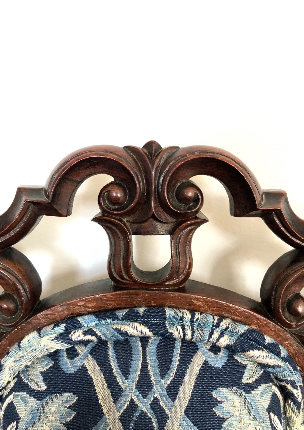 Antique Victorian Carved Mahogany Hall/Side Chair View IV