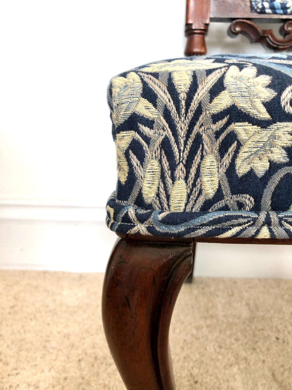 Antique Victorian Carved Mahogany Hall/Side Chair View VII