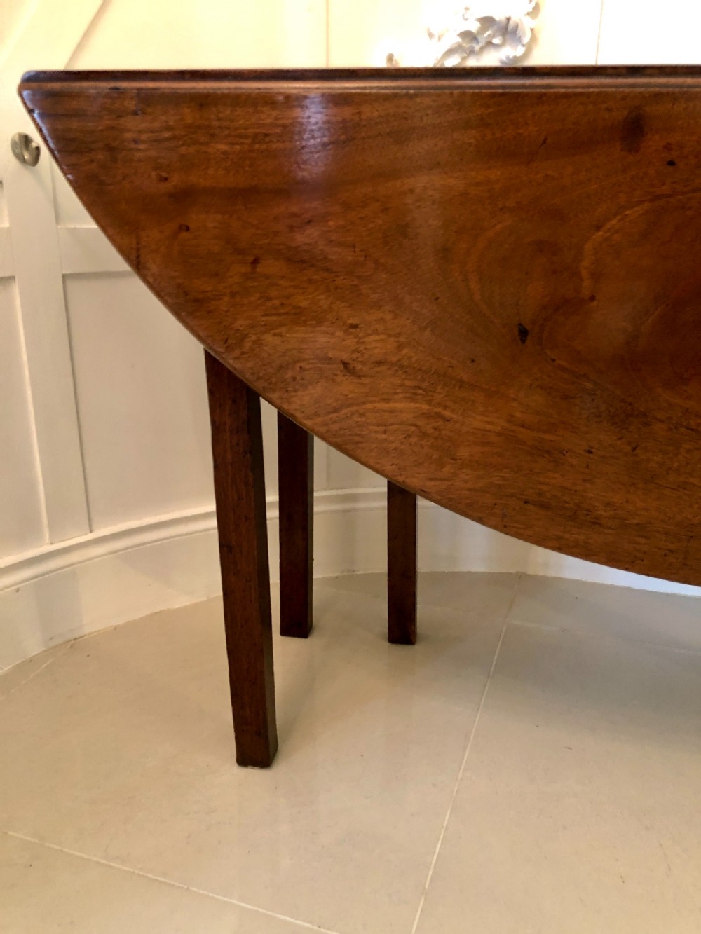 18th Century Antique George III Mahogany Irish Wake Table View IX
