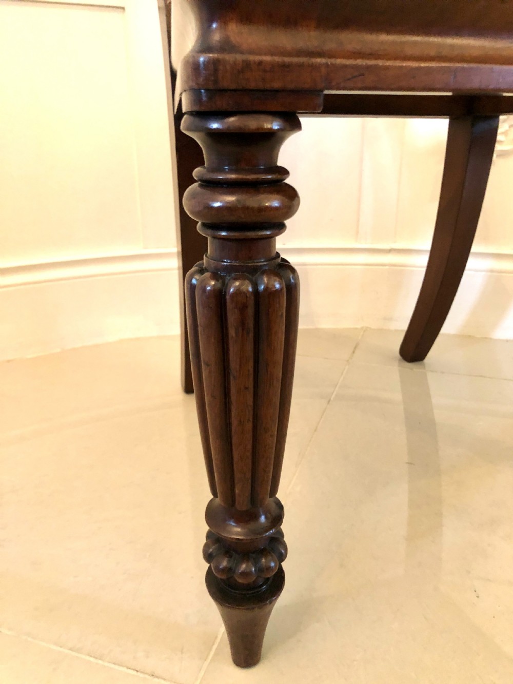 Quality Pair of Antique Mahogany Regency Library Chairs View IV