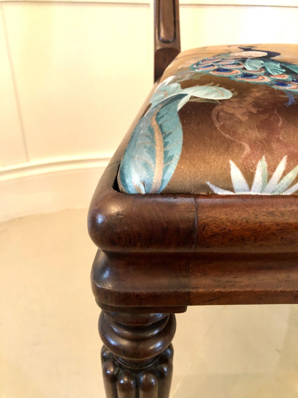  Quality Pair of Antique Mahogany Regency Library Chairs View VI