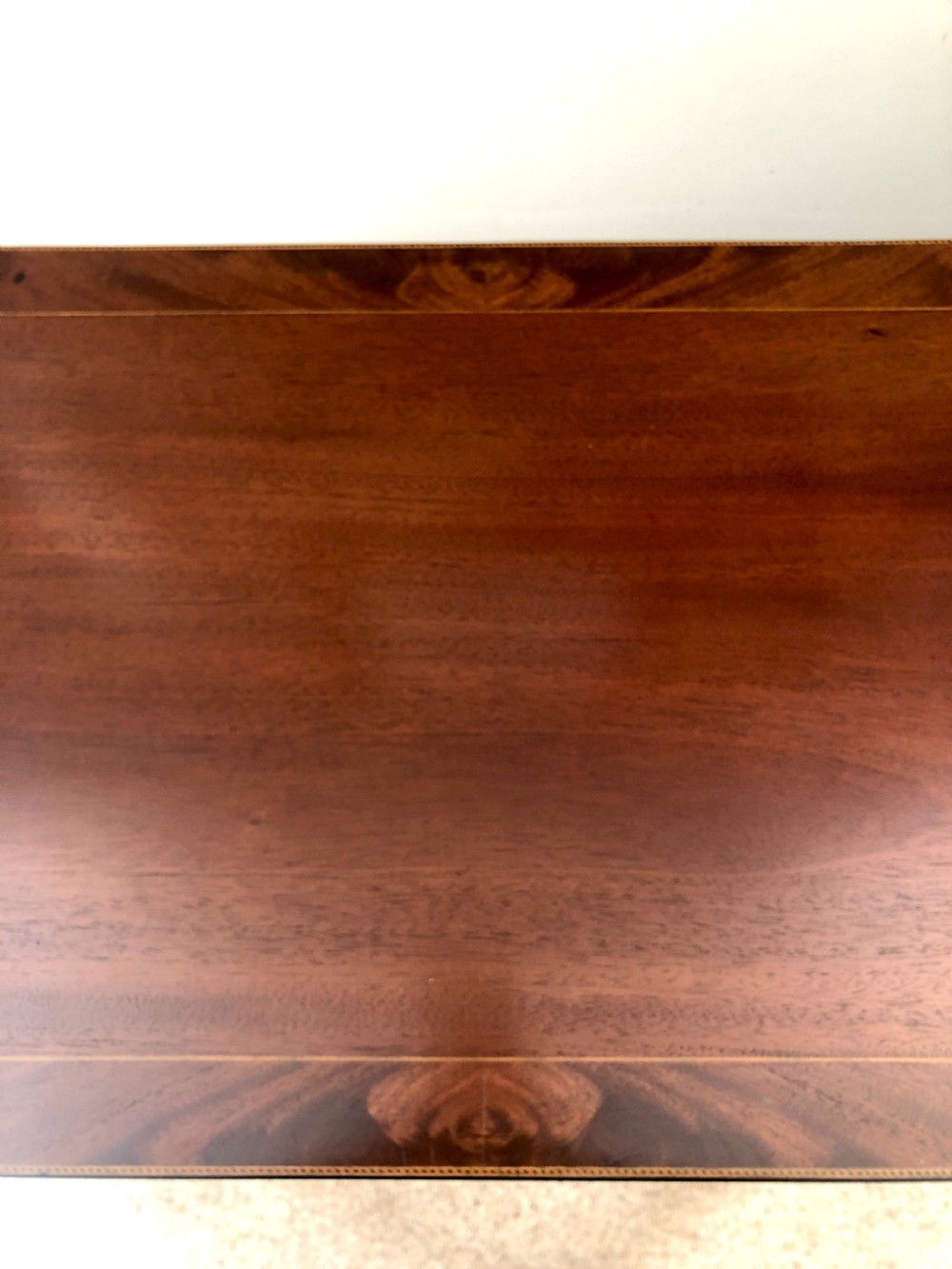 George III Antique Inlaid Mahogany Side Table View III
